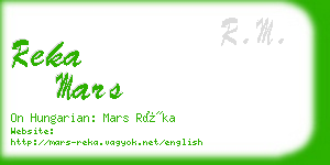 reka mars business card